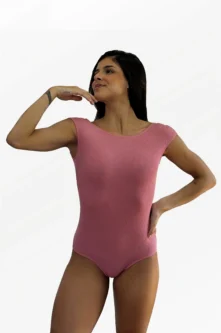 Frente do Collant Ana rosê delicado e moderno, Lucia Caliman