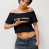 Camiseta Maia Cropped Amanda – Borogodó Dourado